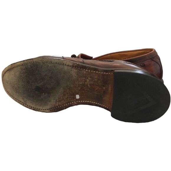 Allen Edmonds Cody Loafers 11.5 Brown Leather Tassel Kiltie Woven Classic Men’s - Picture 9 of 15